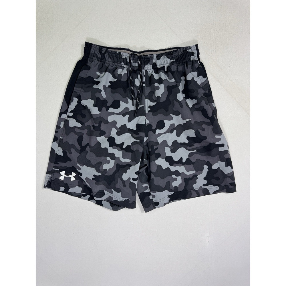 Under Armour Shorts Loose Gym Training Active Men’s Small Workout Grey Camo